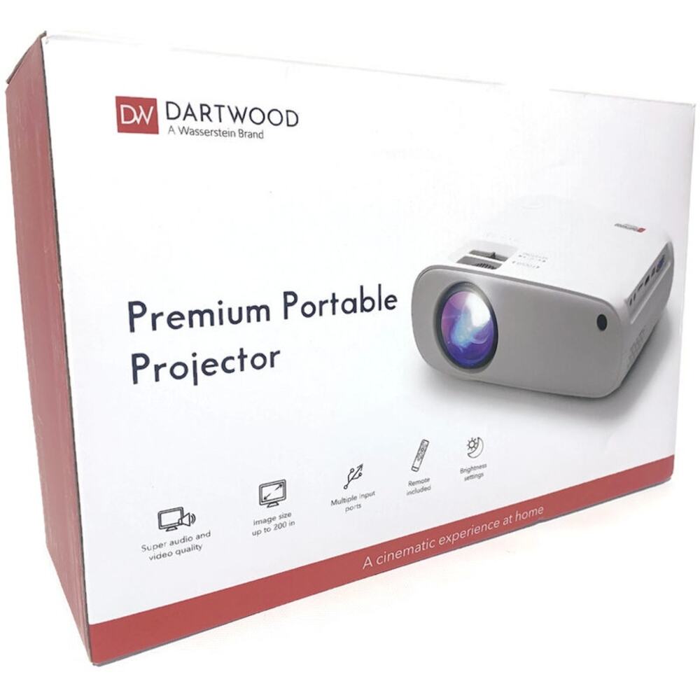 Dartwood Premium Portable Home Projector New in Box Made by Wassenstein